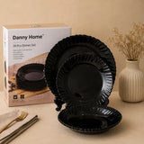 Danny Home Opal Dinner Set 18 Pieces Black at Zubaidas Homestore