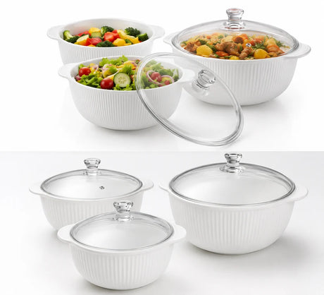 Danny Home Opal Glass Casserole 3 Pieces Set at Zubaidas Homestore Pakistan
