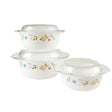 Danny Home Opal Glass Casserole Pot Set 3pcs at Zubaidas Homestore