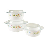 Danny Home Opal Glass Casserole Pot Set 3pcs at Zubaidas Homestore