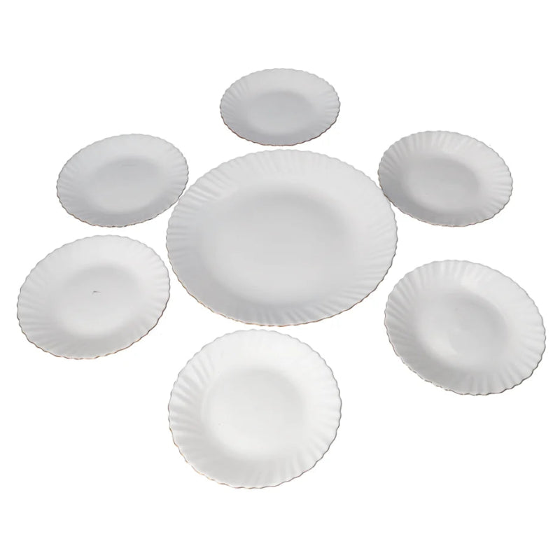Danny Home Opal Glass Dinner Plate 7 Pieces Set at Zubaidas Homestore Pakistan