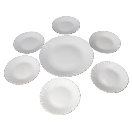 Danny Home Opal Glass Dinner Plate 7 Pieces Set at Zubaidas Homestore Pakistan
