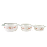 Danny Home Opal Glass Pink Rose Casserole 3 Pieces Set at Zubaidas Homestore Pakistan