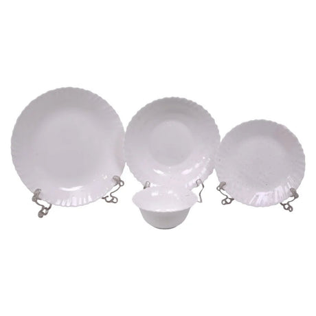 Danny Home Opalware Dinner Set 24 Pieces White at Zubaidas Homestore Pakistan