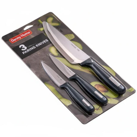 Danny Home Paring Knife Set 3 Pieces Black at Zubaidas Homestore Pakistan