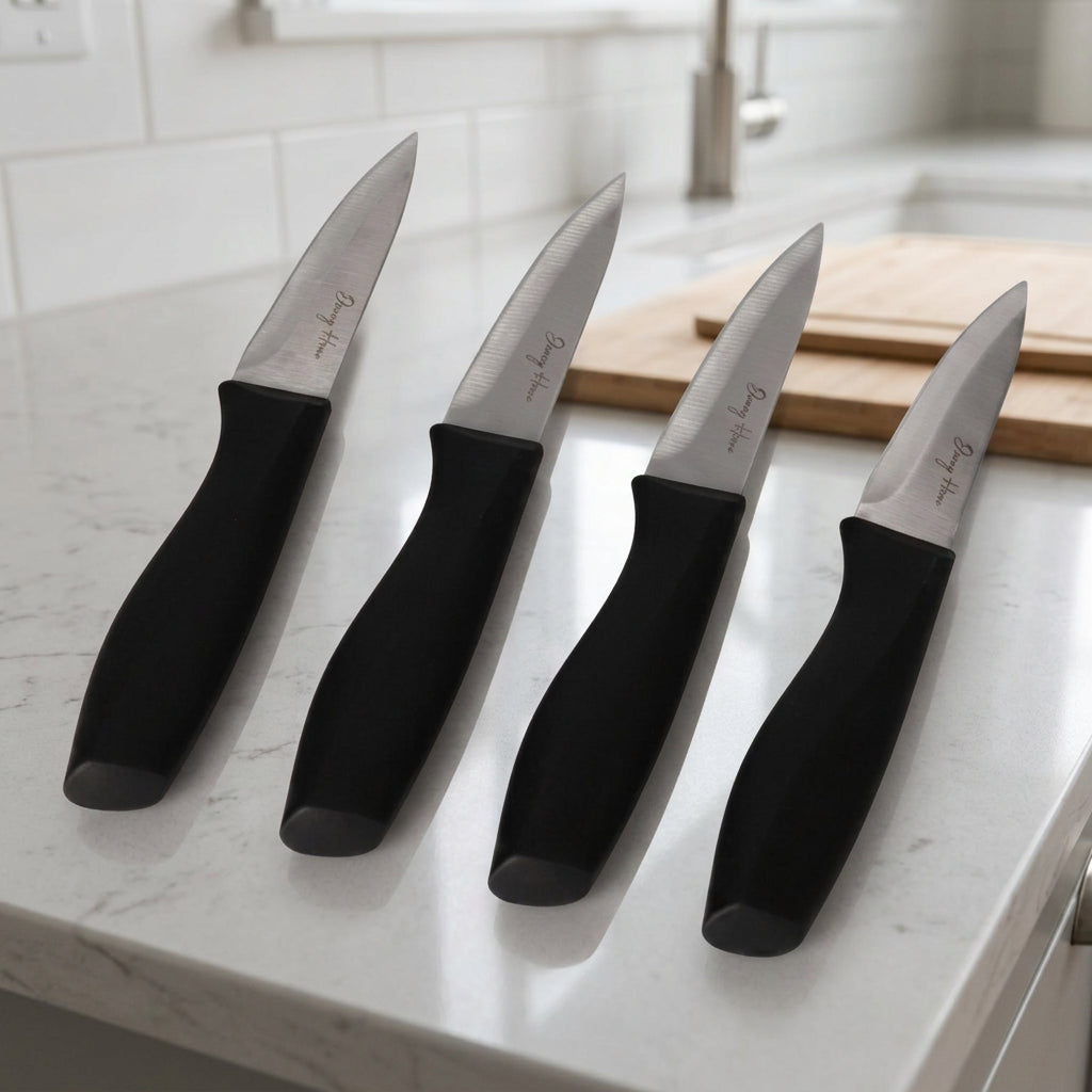Danny Home Paring Knife Set 4 Pieces Black at Zubaidas Homestore