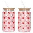 Danny Home Pink Checkered Glass Tumbler 2 Pieces Set 500ml at Zubaidas Homestore Pakistan