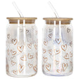 Danny Home Pink Heart Glass Tumbler 2 Pieces Set 500ml at Zubaidas Homestore Pakistan