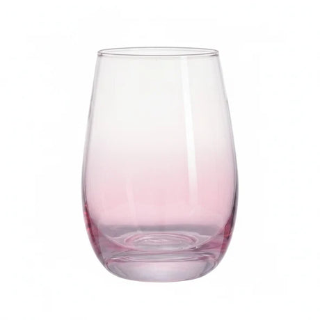 Danny Home Pink Stemless 4 Pieces Glass Set 330ml at Zubaidas Homestore Pakistan