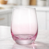 Danny Home Pink Stemless 4 Pieces Glass Set 330ml at Zubaidas Homestore