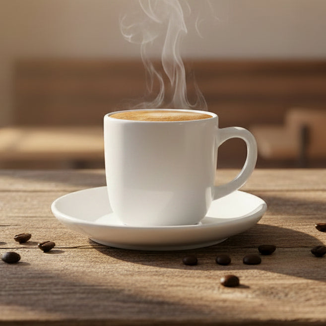 Danny Home Plain White Cup and Saucer Set at Zubaidas Homestore Pakistan