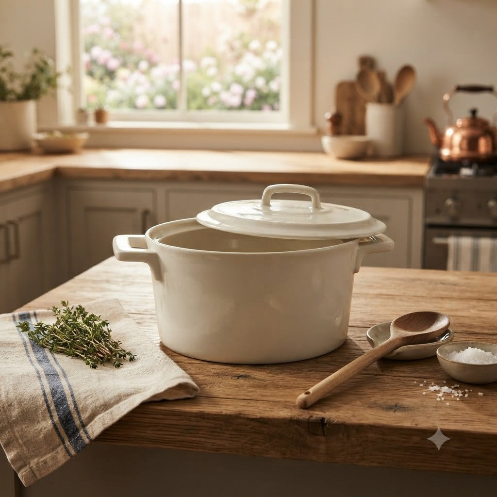 Danny Home Porcelain Casserole Pot 1.2L White at Zubaidas Homestore Pakistan