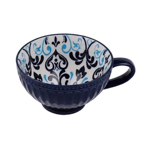 Danny Home Porcelain Clover Art Cup 355ml Navy Blue at Zubaidas Homestore Pakistan
