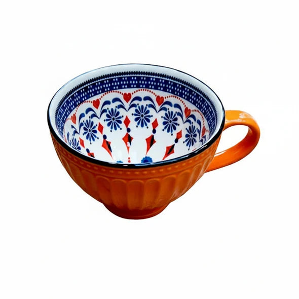 Danny Home Porcelain Clover Art Cup 355ml Orange at Zubaidas Homestore Pakistan