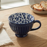 Danny Home Porcelain Clover Art Cup 400ml Blue Floral at Zubaidas Homestore 
