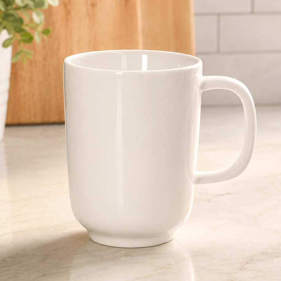 Danny Home Porcelain Coffee Mug 300ml White at Zubaidas Homestore