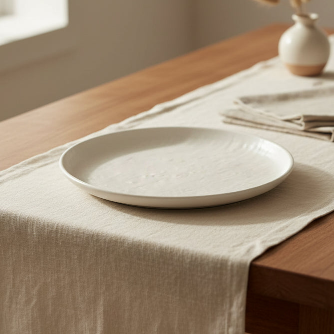 Danny Home Porcelain Flat Dinner Plate 20cm White at Zubaidas Homestore