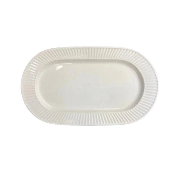 Danny Home Porcelain Oval Plate 25cm White at Zubaidas Homestore Pakistan