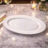 Danny Home Porcelain Oval Plate 35cm White at Zubaidas Homestore