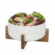 Danny Home Porcelain Salad Bowl With Bamboo Stand at Zubaidas Homestore Pakistan