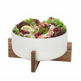 Danny Home Porcelain Salad Bowl With Bamboo Stand at Zubaidas Homestore Pakistan