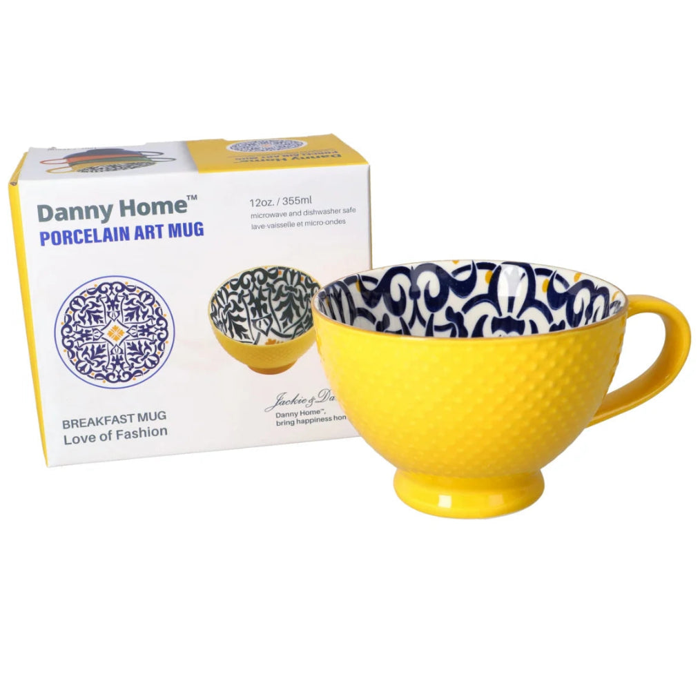 Danny Home Porcelain Seine Breakfast Art Mug 355ml at Zubaidas Homestore 