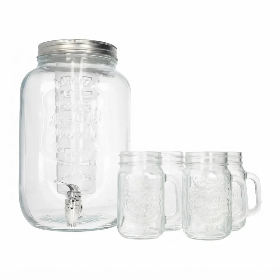 Danny Home Premium Glass Dispenser Set 5 Pieces at Zubaidas Homestore Pakistan