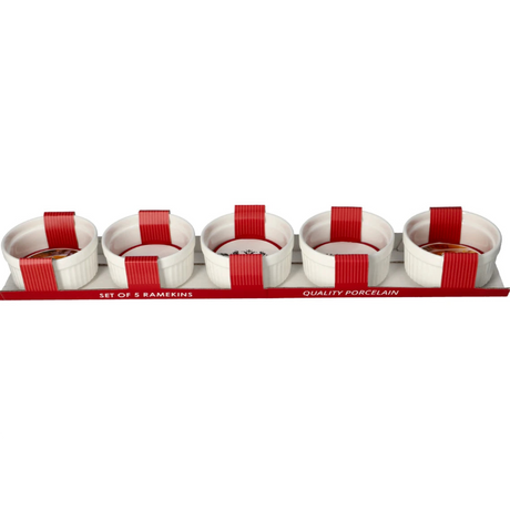 Danny Home Ramekin White Bowl 5 Pieces Set 86ml at Zubaidas Homestore 