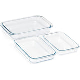 Danny Home Rectangle Borosilicate Baking Pan 3 Pieces Set at Zubaidas Homestore Pakistan