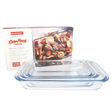 Danny Home Rectangle Glass Baking Pan 3 Pieces Set at Zubaidas Homestore 