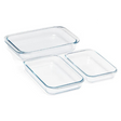 Danny Home Rectangle Glass Baking Pan 3 Pieces Set at Zubaidas Homestore Pakistan