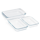 Danny Home Rectangle Glass Baking Pan 3 Pieces Set at Zubaidas Homestore Pakistan