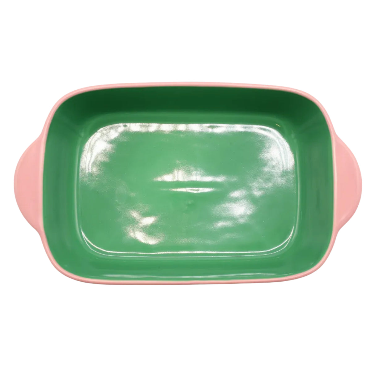 Danny Home Rectangle Porcelain Baking Dish Pink and Green at Zubaidas Homestore Pakistan