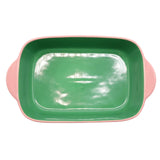 Danny Home Rectangle Porcelain Baking Dish Pink and Green at Zubaidas Homestore Pakistan