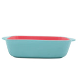 Danny Home Rectangle Porcelain Baking Dish Sky Blue and Pink at Zubaidas Homestore. Most Trusted Homestore in Pakistan