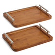 Danny Home Rectangle Wooden Serving Tray 2 Pieces Set at Zubaidas Homestore Pakistan