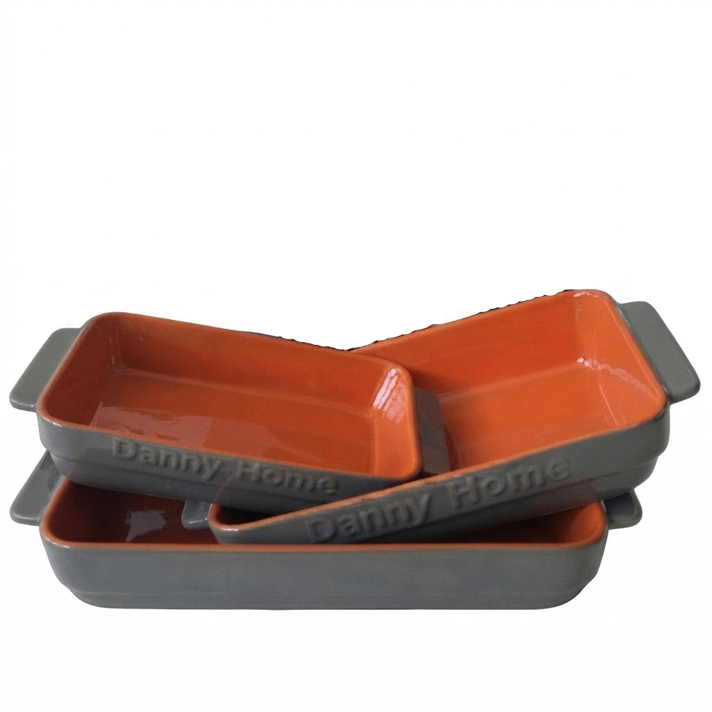 Danny Home Rectangular Baking Dish with Handles 3 Pieces Set at Zubaidas Homestore Pakistan