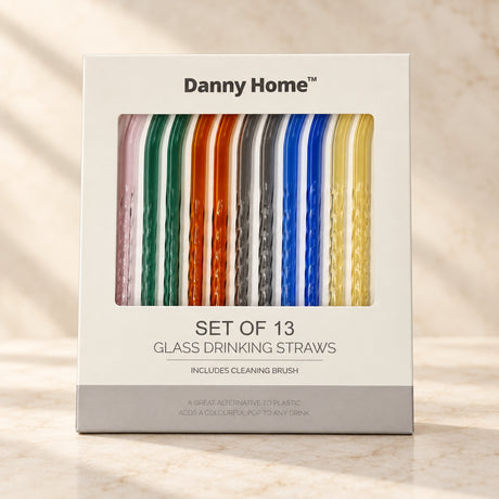 Danny Home Reusable Glass Straw 13 Pieces Set at Zubaidas Homestore