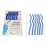 Danny Home Reusable Glass Straw with Brush 7 Pieces Set at Zubaidas Homestore 