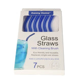 Danny Home Reusable Glass Straw with Brush 7 Pieces Set at Zubaidas Homestore. Most Trusted Homestore in Pakistan