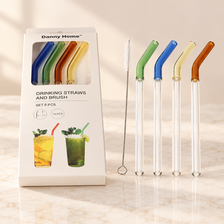 Danny Home Reusable Glass Straws With Brush at Zubaidas Homestore 