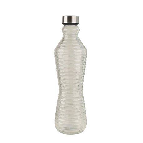 Danny Home Ribbed Glass Water Bottle 1000ml at Zubaidas Homestore