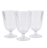 Danny Home Ribbed Stemmed Glass Set 3 Pieces Set 190ml at Zubaidas Homestore 