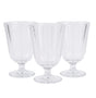 Danny Home Ribbed Stemmed Glass Set 3 Pieces Set 190ml at Zubaidas Homestore 