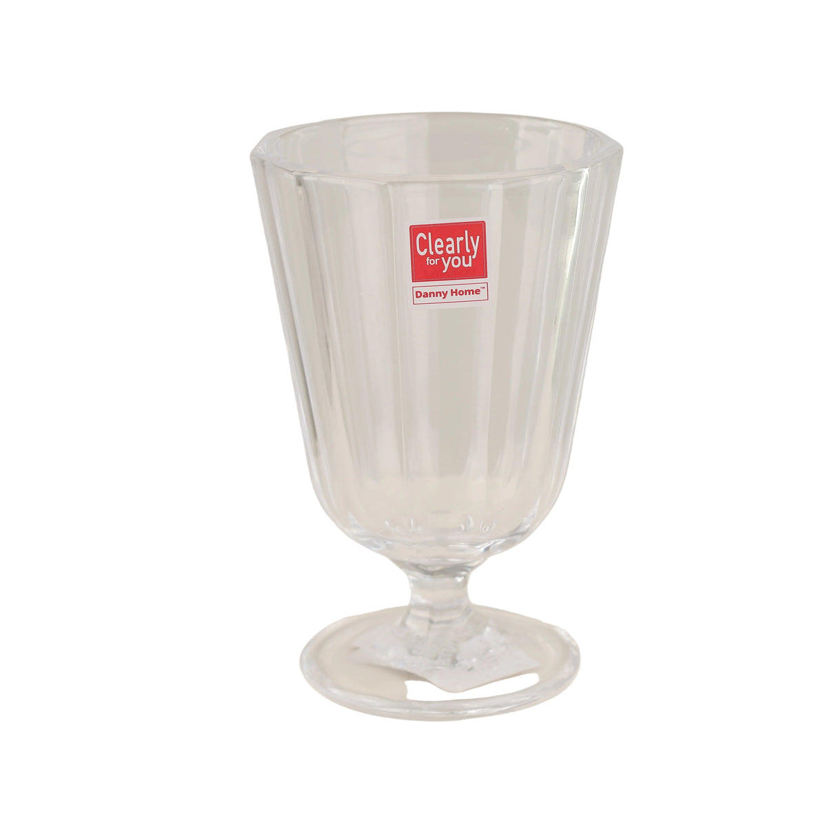 Danny Home Ribbed Stemmed Glass Set 3 Pieces Set 190ml at Zubaidas Homestore Pakistan