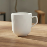 Danny Home Ribbed White Coffee Mug 300ml at Zubaidas Homestore