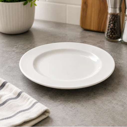 Danny Home Round Dinner Plate 25cm White at Zubaidas Homestore 