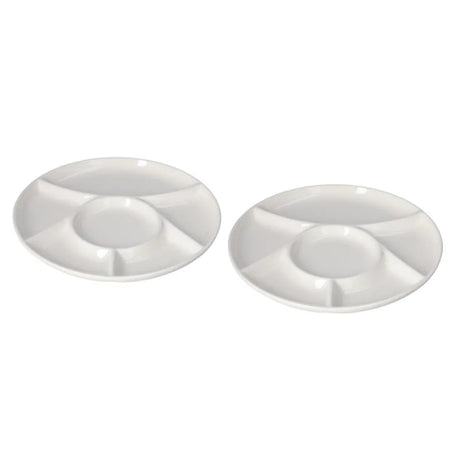 Danny Home Round Fondue Plate 2 Pieces Set 22.7cm White at Zubaidas Homestore Pakistan