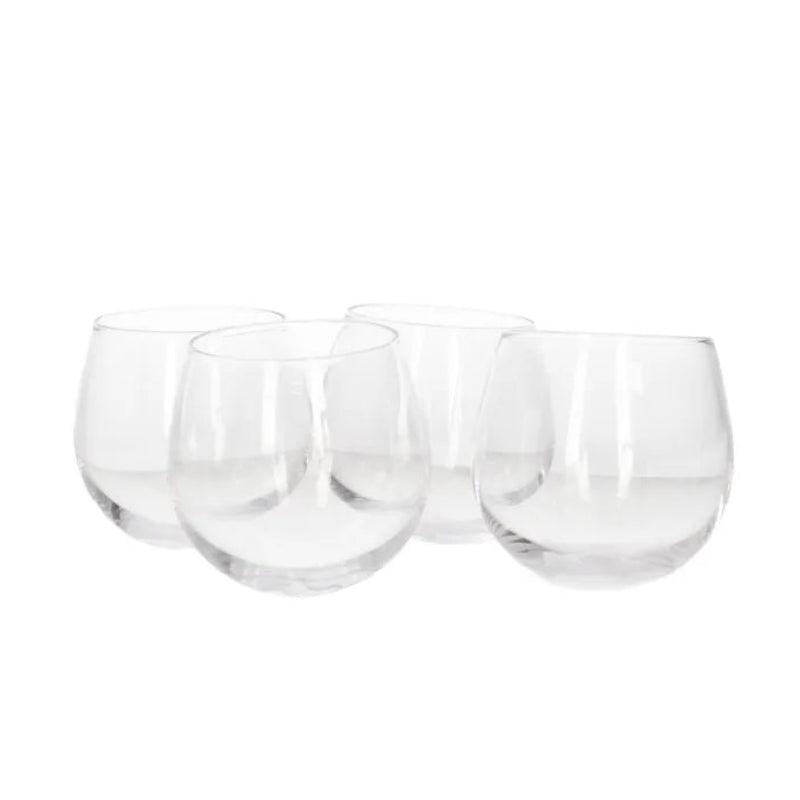 Danny Home Round Rocking Whisky Glass 4 Pieces Set 380ml at Zubaidas Homestore Pakistan