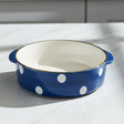 Danny Home Round White Doted Baking Dish 34cm at Zubaidas Homestore 